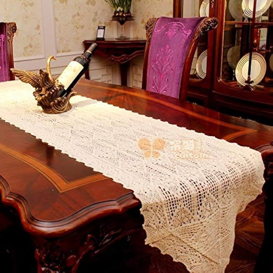 Amazon｜Baby Fan 綿100％ニットレースのテーブルクロスクロセ編みの